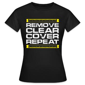 Supprimer la répétition du couvercle transparent - T-shirt Femme - noir - Devant - AI Model Female 172 dark (172cm)