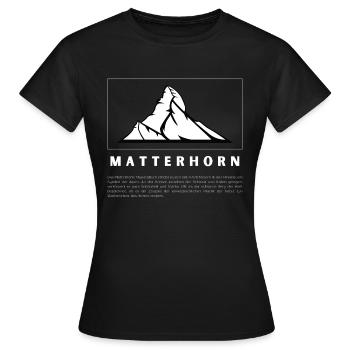 Matterhorn: Juwel der Alpen - Frauen T-Shirt - Schwarz - Vorne - AI Model Female 172 dark (172cm)