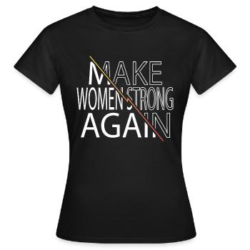 present typography activists woman political - Frauen T-Shirt - Schwarz - Vorne - AI Model Female 172 dark (172cm)