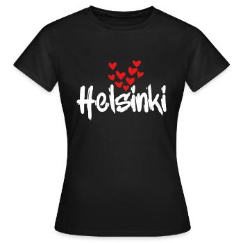Helsinki - T-shirt Femme - noir - Devant - AI Model Female 172 dark (172cm)