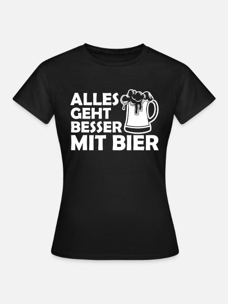 Bier Alkohol Party Getränk - Frauen T-Shirt - Schwarz