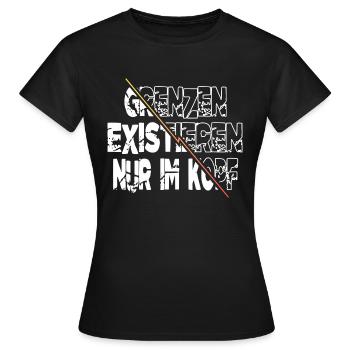 geschenkidee männchen humor geburtstag board - Frauen T-Shirt - Schwarz - Vorne - AI Model Female 172 dark (172cm)