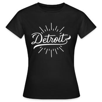 Detroit - T-shirt Femme - noir - Devant - AI Model Female 172 dark (172cm)