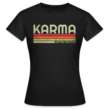 Karma: Das Universelle Gleichgewicht - Frauen T-Shirt - Schwarz - Vorne - AI Model Female 172 dark (172cm)