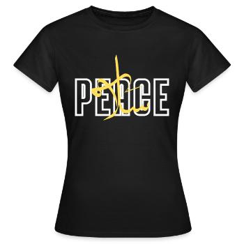 Peace - Salam - T-shirt Femme - noir - Devant - AI Model Female 172 dark (172cm)