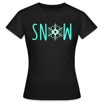 Neige flocon de neige - T-shirt Femme - noir - Devant - AI Model Female 172 dark (172cm)