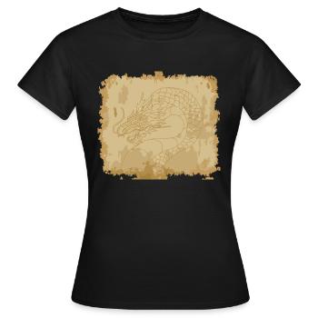 Ancient dragon - Women's T-Shirt - black - Front - AI Model Female 172 dark (172cm)