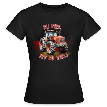 TROP, C’EST TROP ! Agriculteurs Agriculteurs Démo Dire - T-shirt Femme - noir - Devant - AI Model Female 172 dark (172cm)
