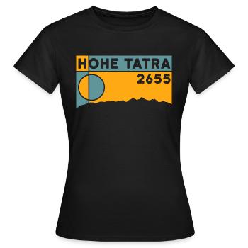 Hautes Carpates Randonnée Carte Souvenir Ours - T-shirt Femme - noir - Devant - AI Model Female 172 dark (172cm)