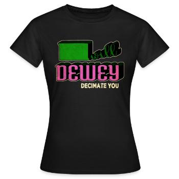 contemporary fiction funny sayings funny - Women's T-Shirt - black - Front - AI Model Female 172 dark (172cm)