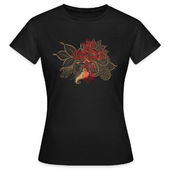 Kreuz - Frauen T-Shirt - Schwarz - Vorne - AI Model Female 172 dark (172cm)
