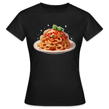 Spaghettis - T-shirt Femme - noir - Devant - AI Model Female 172 dark (172cm)