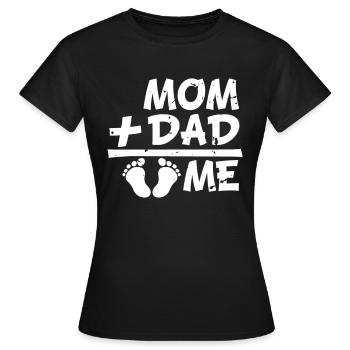 Schwanger Mom Plus Dad Me Bauch Schwangerschaft - Frauen T-Shirt - Schwarz - Vorne - AI Model Female 172 dark (172cm)