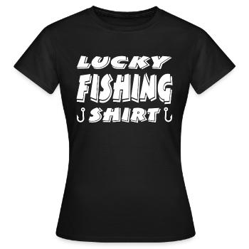 Angling - Women's T-Shirt - black - Front - AI Model Female 172 dark (172cm)