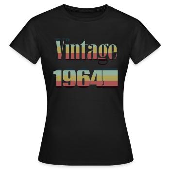 1964 anniversaire 1964 né en 1964 anniversaire - T-shirt Femme - noir - Devant - AI Model Female 172 dark (172cm)