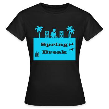 spring break bleu clair - T-shirt Femme - noir - Devant - AI Model Female 172 dark (172cm)