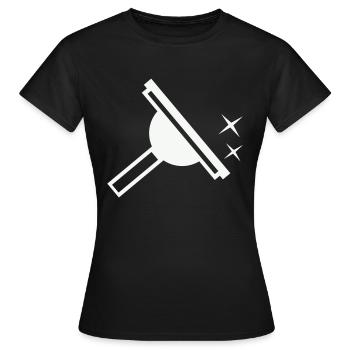 Nettoyeur de vitres - T-shirt Femme - noir - Devant - AI Model Female 172 dark (172cm)