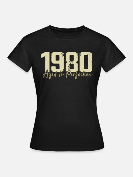 Original 1980 Retro 1980 Geburtstagsgeschenk 1980 - Frauen T-Shirt - Schwarz