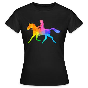 Cavalier western - T-shirt Femme - noir - Devant - AI Model Female 172 dark (172cm)