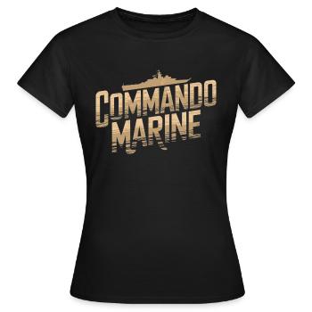 Commando Marine - T-shirt Femme - noir - Devant - AI Model Female 172 dark (172cm)