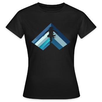 Piraten Piratenflagge - Frauen T-Shirt - Schwarz - Vorne - AI Model Female 172 dark (172cm)