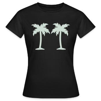 Palmiers - T-shirt Femme - noir - Devant - AI Model Female 172 dark (172cm)