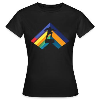 Parkourläufer Parkour Stuntman - Frauen T-Shirt - Schwarz - Vorne - AI Model Female 172 dark (172cm)