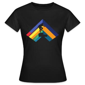 Stuntman Parkour Stunt - Frauen T-Shirt - Schwarz - Vorne - AI Model Female 172 dark (172cm)