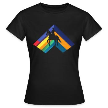 Dressurpferd Reiterhof Dressur - Frauen T-Shirt - Schwarz - Vorne - AI Model Female 172 dark (172cm)