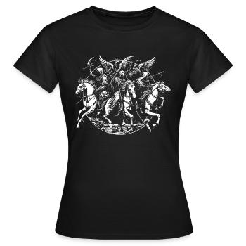 Quatre cavaliers de l’Apocalypse - T-shirt Femme - noir - Devant - AI Model Female 172 dark (172cm)