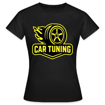 Tuning de voiture Pneus de voiture - T-shirt Femme - noir - Devant - AI Model Female 172 dark (172cm)