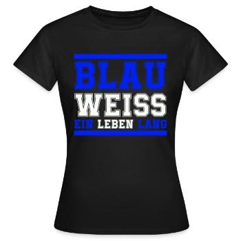Bleu et blanc pour toute une vie - T-shirt Femme - noir - Devant - AI Model Female 172 dark (172cm)