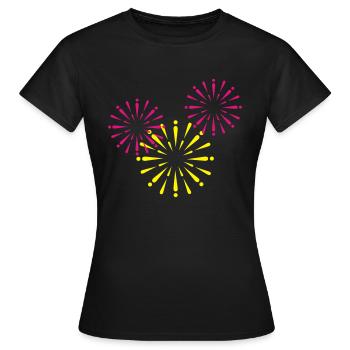 feuerwerk - Frauen T-Shirt - Schwarz - Vorne - AI Model Female 172 dark (172cm)
