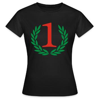 Sieger - Gewinner - Frauen T-Shirt - Schwarz - Vorne - AI Model Female 172 dark (172cm)