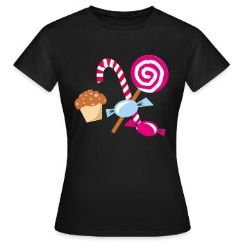 Candy - Women's T-Shirt - black - Front - AI Model Female 172 dark (172cm)