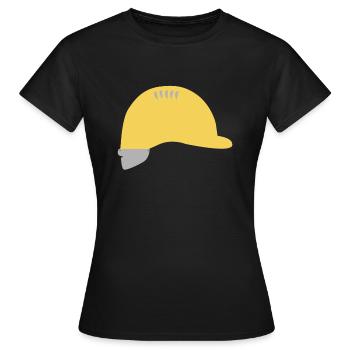 Bauarbeiterhelm - Frauen T-Shirt - Schwarz - Vorne - AI Model Female 172 dark (172cm)