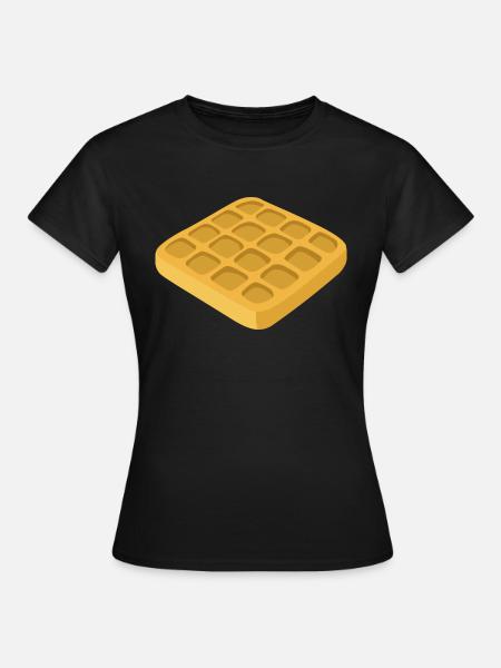belgian waffles belgische waffeln breakfast4 - Frauen T-Shirt - Schwarz