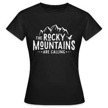 Rocky Mountains Calling - Frauen T-Shirt - Schwarz - Vorne - AI Model Female 172 dark (172cm)