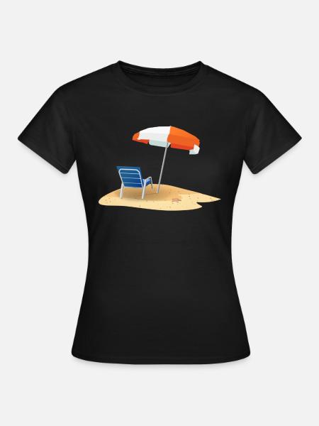 plage - T-shirt Femme - noir