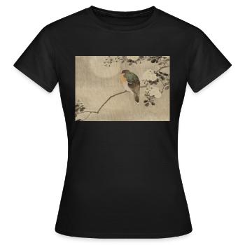 Oiseau asiatique - T-shirt Femme - noir - Devant - AI Model Female 172 dark (172cm)