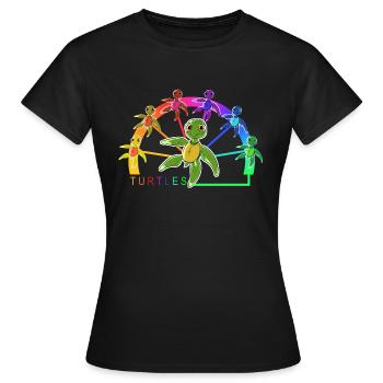 Turtles - Tortues, tortues de bébé - T-shirt Femme - noir - Devant - AI Model Female 172 dark (172cm)