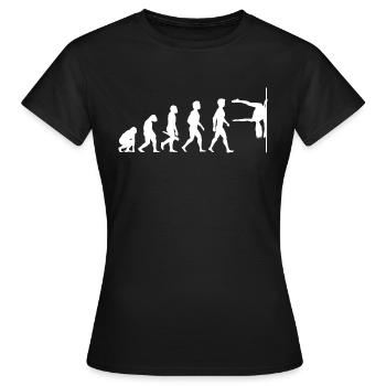 Evolution Poledance Pole Dancing Stange Tanzen - Women's T-Shirt - black - Front - AI Model Female 172 dark (172cm)