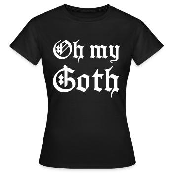 Oh mon goth - T-shirt Femme - noir - Devant - AI Model Female 172 dark (172cm)