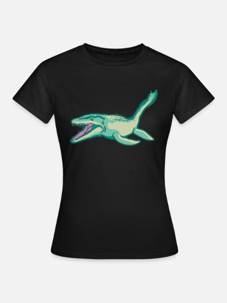 Plesiosaurus Dinosaurier Dino Urzeit Geschenkidee - Frauen T-Shirt - Schwarz