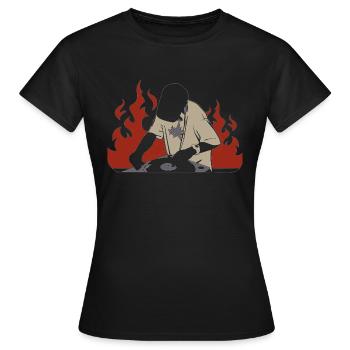 dj - T-shirt Femme - noir - Devant - AI Model Female 172 dark (172cm)