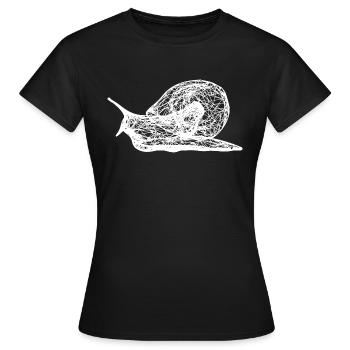 Snail - Schnecke - Frauen T-Shirt - Schwarz - Vorne - AI Model Female 172 dark (172cm)