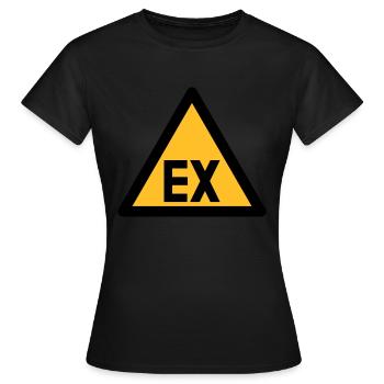 Symbole de danger - danger d'explosion (2 - T-shirt Femme - noir - Devant - AI Model Female 172 dark (172cm)