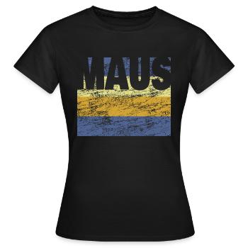 Maus - Frauen T-Shirt - Schwarz - Vorne - AI Model Female 172 dark (172cm)