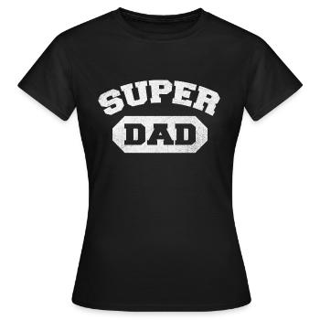 Super papa - T-shirt Femme - noir - Devant - AI Model Female 172 dark (172cm)