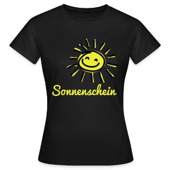 Sonnenschein - Frauen T-Shirt - Schwarz - Vorne - AI Model Female 172 dark (172cm)